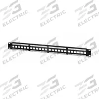 Jack Panel: 2 Rack Units, 24 Ports, Flat, PoE, Adhesive Label/Front & Rear Numbered, Rear Access (MPN 7260). Key specifications — Brand: MONOPRICE; Compatible Adapter Type: Keystone Jacks; Material: Steel; _Access Type: Rear Access; _Port Labeling: Adhesive Label; _Power Over Ethernet: PoE.