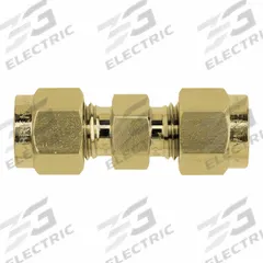 BRENNAN INDUSTRIES Compression Fitting Union: 1/2 in OD x 1/2 in OD Size, Tube x Tube, Brass (MPN N2403-08-06-B). Key specifications — Compatible Fitting Brands: Parker A-LOK; Brand: BRENNAN INDUSTRIES; Series: N2403.