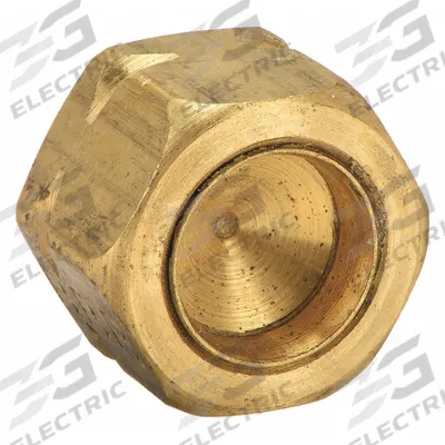 PARKER Compression Fitting Plug: 1/4 in OD Fitting Size, NPTF, Brass - Self-Aligning Brass Compression Fittings