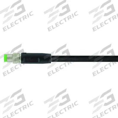 MURRELEKTRONIK Cordset: M8 Male Straight X Bare Wire, 4 Pins, Black, PUR, 3 m Cable Lg - Single-Ended Cordsets with PUR Jacket for Twisting Applications