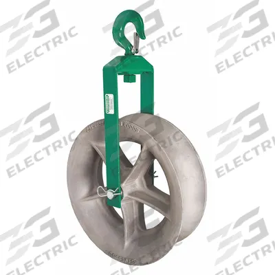 GREENLEE Hook Sheave: 6 in Sheave Wd, 18 in Sheave Dia., 8,000 lb Max - Cable Pulling Sheaves