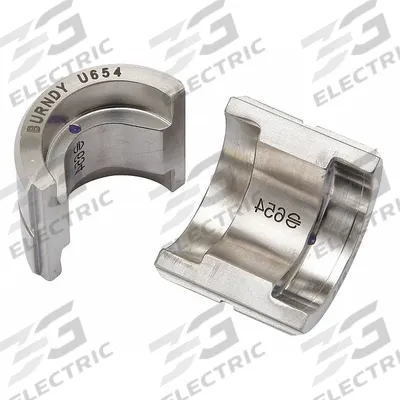 BURNDY Upper and Lower Crimping Die: 4 AWG Aluminum Lug, YH Copper H-Taps, 6 Sizes - Burndy Replacement Crimping Dies
