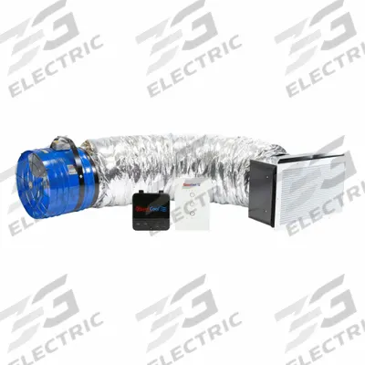 QUIETCOOL Whole House Fan: Ceiling Mount, 16 in Blade, 3,126 cfm Max., 1,608 sq ft Coverage - Ceiling-Mount Low Noise Whole House Fans