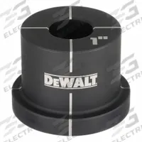 DEWALT Knockout Die: 10 ga Sheet Metal Capacity (Steel), 1 in Nominal Size, Round, DCE600100D. Key specifications — attr63418: DCE600100D; attr63421: DEWALT; attr63425: No; attr63427: Hydraulic Knockout Tool; attr63430: Stainless Steel.