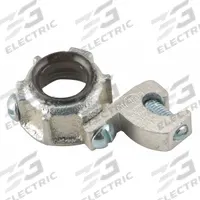 RACO Grounding Bushing: Iron, Zinc Plated, 2 1/2 in Trade Size, 2 9/32 in Overall Lg, Insulated (MPN 1290). Key specifications — Insulated: Yes; Brand: RACO.