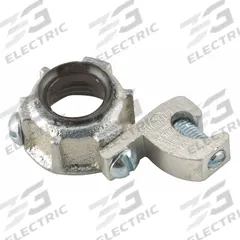 RACO Grounding Bushing: Iron, Zinc Plated, 2 1/2 in Trade Size, 2 9/32 in Overall Lg, Insulated (MPN 1290). Key specifications — Insulated: Yes; Brand: RACO.
