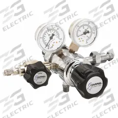 HARRIS High Purity Gas Regulator: Two Stage, CGA 500 Inlet, 1/8" Tube Outlet, 125 psig (MPN KH1125). Key specifications — Brand: HARRIS; Manufacturer Part Number: KH1125; Diaphragm Material: 302 Stainless Steel; Outlet Connection: 1/8" Tube; Inlet Connection: CGA 500.