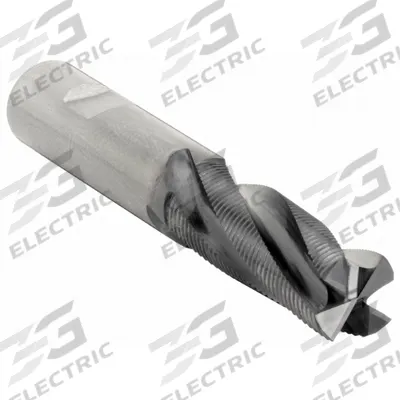 WIDIA HANITA Roughing End Mill: Carbide, TiCN Coated, 4 Flute, Fine Pitch, 5/8" Mill Dia - Corner-Chamfer Carbide Roughing End Mills for Steel & Cast Iron
