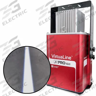 LASERGLOW TECHNOLOGIES Fixed Image Projector: Projector and Lens, Straight Line, White - LED Line Projectors