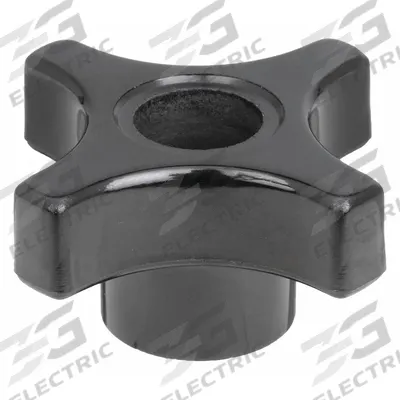 DAVIES Hand Knob: 4 Point, Thermoset, 3/8"-16 Thread - 4-Arm Knobs with Threaded Through-Hole