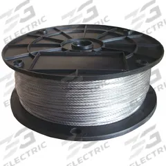 APPROVED VENDOR Wire Rope: Stainless Steel, 7 x 19, 1,800 lb Working Load Limit, 250 ft Overall Lg (MPN 33RH22). Key specifications — End Type: Plain; Brand: APPROVED VENDOR.
