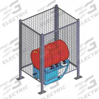 MORSE Drum Safety Enclosure: 40 in x 52 in x 63.25 in, 3 ft Door Opening Wd, Steel, Baked Enamel (MPN GEK-201-E1). Key specifications — attr1187472: Single; attr1187475: 201; attr1187478: Steel; attr1187482: Gray; attr1187486: MORSE.