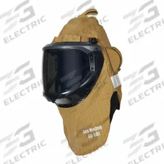 NATIONAL SAFETY APPAREL Hood: 4 PPE CAT, 65 cal/sq cm ATPV, Kevlar® ( 7 oz )/Nomex® ( 7 oz ) (MPN EN653FKVKH01AL). Key specifications — Size: Universal; Garment Material: Nomex®; Includes: Dual Fans; Brand: NATIONAL SAFETY APPAREL; Hood Window Type: Face Shield Fitted; Ventilated: Yes; Ventilation Type: Fan; Lift Front: Yes.