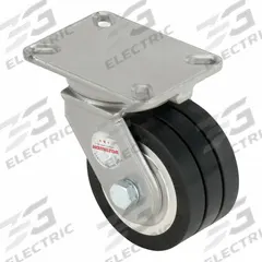 HAMILTON CASTER & MFG. CO. Plate Caster: Swivel, No Brake, Polyurethane, 6 in Wheel Dia, Slot, Ball (MPN S-CH-63SWF70D). Key specifications — Wheel Bearing Type: Ball; Wheel/Tread Color: Black; Brand: HAMILTON CASTER & MFG. CO.; Caster Type: Swivel.