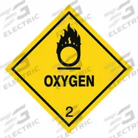 STRANCO INC DOT Container Label: Oxygen, 4 in x 4 in, 4 in Label Ht, 4 in Label Wd, Paper, Label (MPN HMSL-0040-P100). Key specifications — Brand: STRANCO INC; Message: Oxygen.