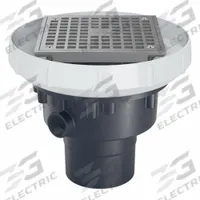 ZURN Floor Drain: 5 in Overall Dia, 6 in Grate Size, 3 in Nominal Pipe Size, Solvent Weld, PVC (MPN EZ-PV2-S6). Key specifications — Color: Bronze; Connection Type: Solvent Weld; Brand: ZURN; Includes: Rough In Adapter Assembly.