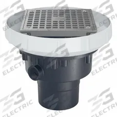 ZURN Floor Drain: 5 in Overall Dia, 6 in Grate Size, 3 in Nominal Pipe Size, Solvent Weld, PVC (MPN EZ-PV2-S6). Key specifications — Color: Bronze; Connection Type: Solvent Weld; Brand: ZURN; Includes: Rough In Adapter Assembly.