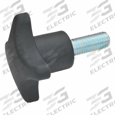 JW WINCO Hand Knobs; 4-Prong Knobs: Plastic w/ SS Thread, M6 Thread - 4-Arm Knobs with Threaded Stud