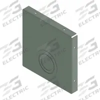 HOFFMAN Wireway Closure Plate: 8 in Wd, 8 in Ht, 14 ga Gauge, 1, With Knockouts, Steel, Painted (MPN F88GCP). Key specifications — Brand: HOFFMAN; Finish: Painted; With/Without Knockouts - Broad: Yes.