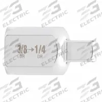 MILWAUKEE Drive Adapter 3/8 in to 1/4 in: 1/4 in Output Drive Size, Square, 14/25 in Overall Lg (MPN 42-04-9112). Key specifications — attr1204997: Square; attr1205006: MILWAUKEE; attr1204986: Chrome; attr1205002: Locking Included.