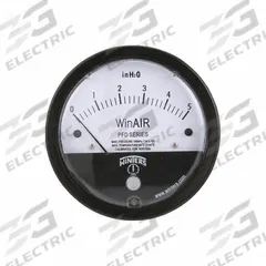 WINTERS Differential Pressure Gauge: Single-Side, 1/8 in NPTF Female, PFD, 4 in Dial, Aluminum, IP67 (MPN PFD40152). Key specifications — Sensor Type: Diaphragm; Series: PFD; Housing Material: Aluminum; Certificate of Calibration: Included.