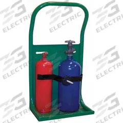 SAFTCART Welding Torch Stand: 2 Cylinder, For 3 1/2 in to 7 in Dia, Clamp (MPN 20-10). Key specifications — Brand: SAFTCART; Manufacturer Part Number: 20-10.