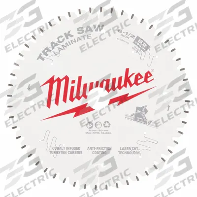 MILWAUKEE Circular Saw Blade: 6 1/2 in Blade Dia., 52 Teeth, 0.09 in Cut Wd - Wood-Cutting Blades