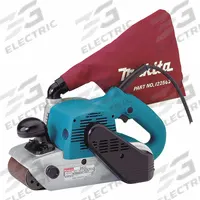 MAKITA Corded Belt Sander: 4 in Belt Wd, 24 in Belt Lg, 1 Abrasives Included, 1,640 SFPM, Dust Bag (MPN 9403). Key specifications — attr664065: Dust Bag; attr664061: Corded; attr664060: Belt Sander; attr658779: MAKITA.