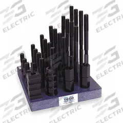 TE-CO Clamping Kit: For 7/8 in T-Slot, 3/4"-10 Stud, 38 Pc (MPN 20612). Key specifications — Includes Studs: (4) 3 in; Brand: TE-CO.