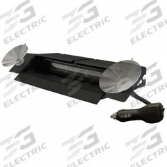 ECCO Warning Light: Red/White, Polycarbonate, 6 5/8 in Overall Lg, 1 5/16 in Overall Ht, 12-24V DC (MPN ED5051VDL1-RW). Key specifications — Mount Type: Screws; Brand: ECCO; Electrical Connection: Lighter Plug.