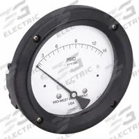 MIDWEST INSTRUMENT Differential Pressure Gauge: Back, 1/4 in NPT Female, Model 142, 4 1/2 in Dial (MPN 142-AC-00-OO-15P). Key specifications — Sensor Type: Diaphragm; Series: Model 142; Housing Material: Aluminum; Certificate of Calibration: Not Included.