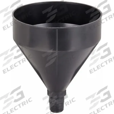 FUNNEL KING Drum Funnel: No Lid, Black, No Flame Arrester, 7 1/2 in x 9 1/4 in - Drum Funnels