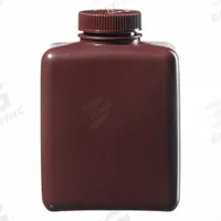 NALGENE Laboratory Bottle: 1 L, 32 fl oz, HDPE, Amber, 53 mm Screw Closure Size, Rectangular, Opaque (MPN 2009-0032). Key specifications — Body Color: Amber; Brand: NALGENE; Closure Included: Yes; Graduated: No; Closure Attached: Attached.