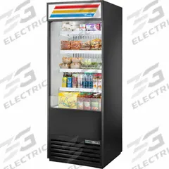 TRUE REFRIGERATION Refrigerated Merchandiser: 78 1/2 in x 30 in x 29 7/8 in, Black, 4 Shelves (MPN TOAM-30-HC~TSL01). Key specifications — attr1277723: TRUE REFRIGERATION; attr1277683: R-290; attr1277691: No; attr1277694: Black; attr1280716: Partial Glass Panel; attr1280729: TOAM.