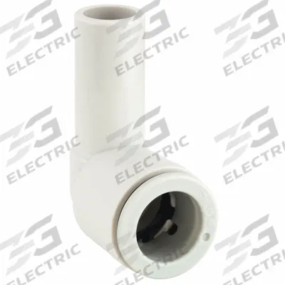 SMC Push-Fit Elbow Fitting: 4 mm OD x 4 mm OD Size, Push-to-Connect x Push-to-Connect - Polybutylene & Brass Tube Fittings