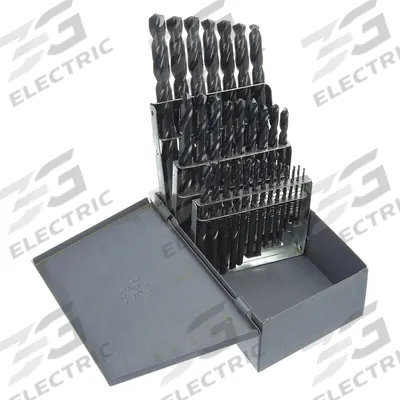CHICAGO-LATROBE Jobber Length Drill Bit Set: 29 Pc, 1/16" to 1/2" by 64ths - NAS-Spec High-Speed Steel Jobber-Length Drill Bit Sets for Aerospace