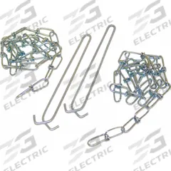LITHONIA LIGHTING Chain Hanging Kit: 36 in Lg, 4 5/12 in Wd, 2 1/6 in Ht, Unfinished, 2 PK (MPN HC36 M12). Key specifications — For Use With: Industrial Strips Max 5in Wide Channels; Includes: Wire Hook and Chain; Accessory Type: Chain Hanging Kit; Finish: Unfinished; Brand: LITHONIA LIGHTING.
