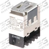 OMRON Enclosed Power Relay: Bracket Mounted, 25 A Current Rating, 100/120V AC, 3PST-NO/SPST-NC (MPN G7J-3A1B-B-W1-AC100/120). Key specifications — Brand: OMRON; Base Type: Square; Mounting Style: W-Bracket; Electrical Connection: Screw Terminal; Manufacturer Part Number: G7J-3A1B-B-W1-AC100/120; Operating Current: 25 A at 220V AC (Inductive Load NO); Series: G7J Series; Relay Bracket Type: W-Bracket (Sold with Relay).