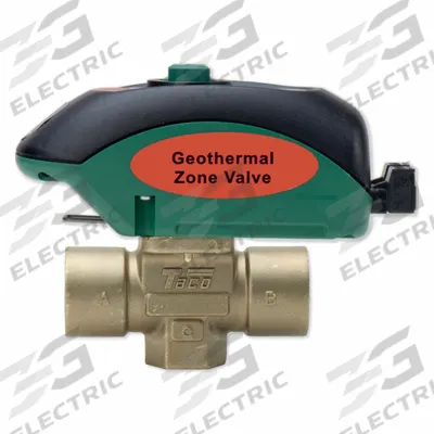 TACO Motorized Zone Valve: 4.9 Cv Flow Rate, 2-Way, 1/2 in Female Sweat, Non-Spring Return - 2-Way Sweat Connection Zone Valves