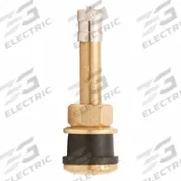 HALTEC Truck/Bus Tire Valve: Tire Valve, Clamp-In, 180° Valve Stem Angle, Straight, Buses/Trucks (MPN TV-500A-10). Key specifications — Valve Type: Clamp-In; Thread Size: 0.305-32; Valve Shape: Straight; Color: Brass; Product Type: Tire Valve; Compatible Vehicle Type: Buses; Material: Metal; Brand: HALTEC.