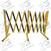 APPROVED VENDOR Collapsible Barricade: Accordion, Stationary, 37 1/2 in Ht, 15 1/12 ft Expanded Lg (MPN 22NY02). Key specifications — attr193635: APPROVED VENDOR; attr982495: Stationary; attr982499: Aluminum; attr982502: No Legend; attr982505: Stationary Foot; attr982507: Powder Coated; attr982518: No.