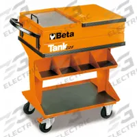 BETA Tool Utility Cart: Orange / Orange Drawer, 3/4 in Wd, 3/4 in Dp, 1 1/4 in Ht, Hinge, Keyed (MPN C25). Key specifications — attr1116772: BETA; attr1116768: Keyed.