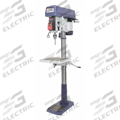 Dayton Floor Drill Press: Belt Drive, Fixed Speed, 138 RPM – 3,476 RPM, 230V AC /Three-Phase - Floor Stand Drill Presses with Manual Downfeed