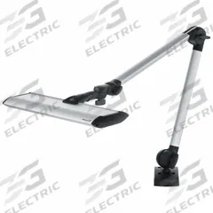 WALDMANN Task Light Double-Arm,15.7 in: LED, Plug, Articulating, 30.9 in Arm Reach, 4000K, Clamp (MPN 113735000-00809742). Key specifications — attr565483: LED; attr565453: WALDMANN; attr565455: 23 W; attr565457: Silver; attr565462: Plug; attr565488: 100 to 240V AC.