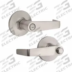 KWIKSET Door Lever Lockset: Privacy Lever Locksets, Nickel, ADA Compliant (MPN 408CNL-15-RCAL-RCS). Key specifications — Ligature Resistance: Not Ligature-Resistant; Brand: KWIKSET; Lockset Function ANSI Code: F76; Visual Indicator Message: No Message; Lockset Style: Rose; ADA Compliant: Yes; Finish: Satin Nickel-Plated.
