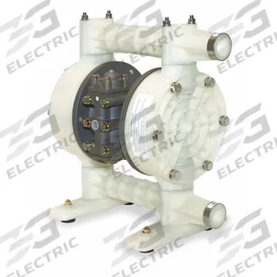 Dayton Double Diaphragm Pump: Polypropylene Body, 1 in, NPT Connection, 49 gpm - Polypropylene Housing AODD Pumps