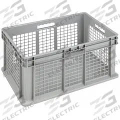 AKRO-MILS Straight Wall Tote: 20 gal, 23 3/4 in x 15 3/4 in x 12 1/4 in, Stacking Capable, Gray (MPN 37672GREY). Key specifications — Material: Plastic; Stackable: Stacking Capable; Brand: AKRO-MILS.