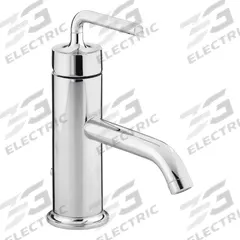 KOHLER Straight Spout Bathroom Faucet: Purist, Brass, Polished Chrome Finish, 1.2 gpm Flow Rate (MPN K-14402-4A-CP). Key specifications — Includes: Supply Lines; Brand: KOHLER; Series: Purist.