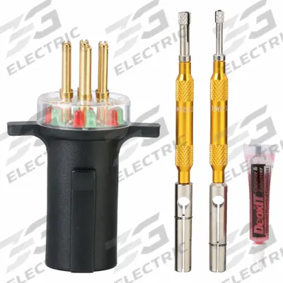 INNOVATIVE PRODUCTS OF AMERICA Towing Maintenance Kit: 7-Way Round Pin Maint Kit, 12V DC - Towing Circuit Maintenance Kits