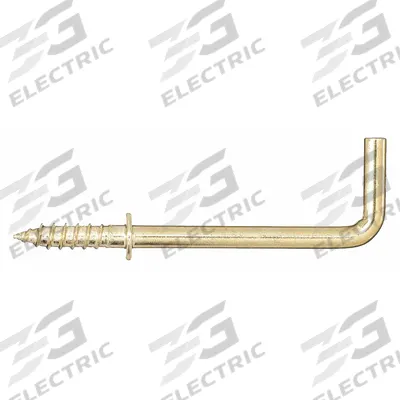 APPROVED VENDOR Shoulder Hook: Screw-In, 1 Points per Hook, Brass, 1 1/2 in Projection - Screw-In Utility Hooks